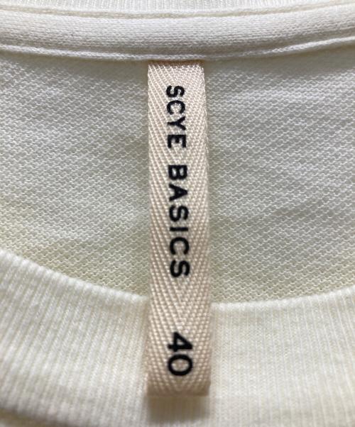 SCYEBASICS（サイベーシックス）SCYEBASICS (サイベーシックス) 鹿の子Tシャツ アイボリー サイズ:40の古着・服飾アイテム