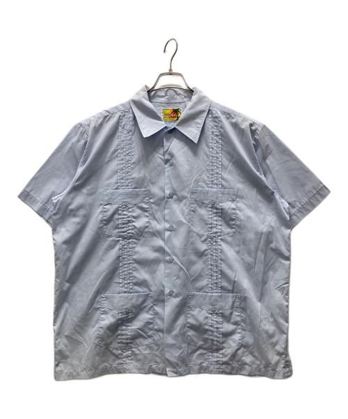 Guayabera（グアヤベラ）guayabera (グアヤベラ) キューバシャツ スカイブルー サイズ:XLの古着・服飾アイテム