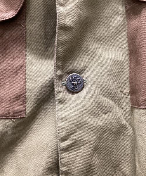 omero（オメロ）omero (オメロ) 半袖サファリシャツ カーキ サイズ:記載なしの古着・服飾アイテム