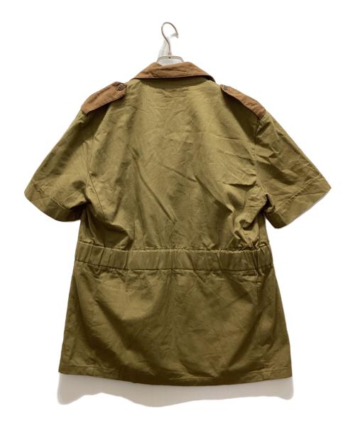 omero（オメロ）omero (オメロ) 半袖サファリシャツ カーキ サイズ:記載なしの古着・服飾アイテム
