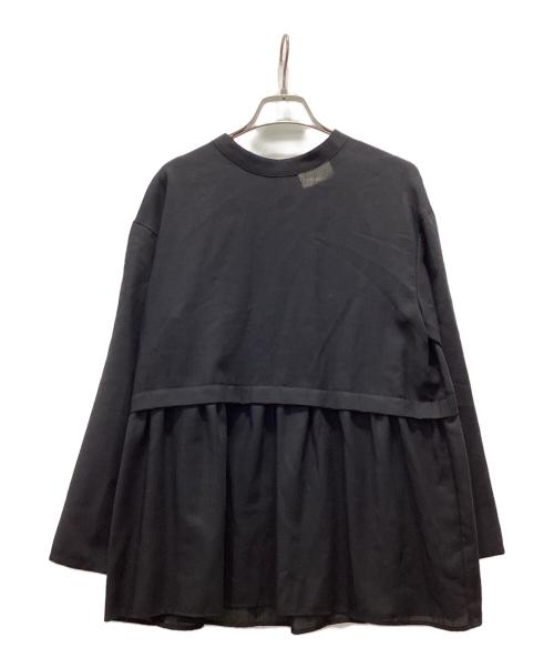 UNITED ARROWS（ユナイテッドアローズ）UNITED ARROWS (ユナイテッドアローズ) ラッフルブラウス ブラック サイズ:Fの古着・服飾アイテム