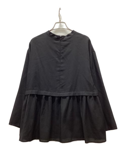 UNITED ARROWS（ユナイテッドアローズ）UNITED ARROWS (ユナイテッドアローズ) ラッフルブラウス ブラック サイズ:Fの古着・服飾アイテム