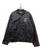 NIKEナイキ）の古着「DOUBLE SWOOSH QUILTEDジャケット」｜ブラック