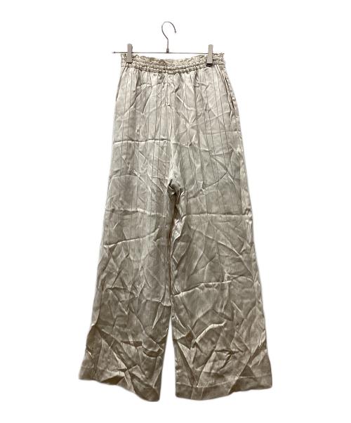 Diagram GRACE CONTINENTAL（ダイアグラム グレースコンチネンタル）Diagram GRACE CONTINENTAL (ダイアグラム グレースコンチネンタル) ストライプワイドパンツ カーキ サイズ:36の古着・服飾アイテム