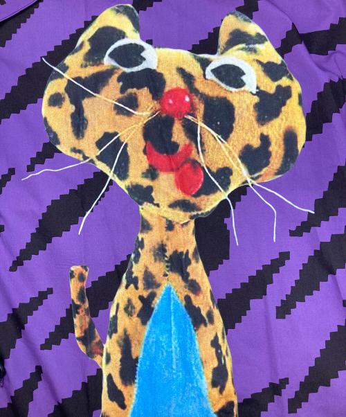 Vivienne Westwood RED LABEL（ヴィヴィアンウエストウッドレッドレーベル）Vivienne Westwood RED LABEL (ヴィヴィアンウエストウッドレッドレーベル) タイガーストライププリント開襟シャツ パープル サイズ:00の古着・服飾アイテム