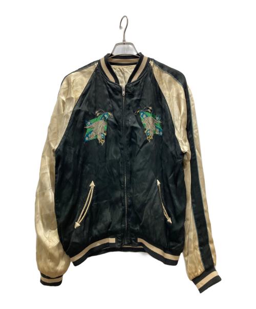 rouge dragon（ルージュドラゴン）rouge dragon (ルージュドラゴン) 刺繍スカジャン ブラック サイズ:Lの古着・服飾アイテム