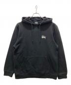 stussyステューシー）の古着「プルオーバーパーカー」｜ブラック