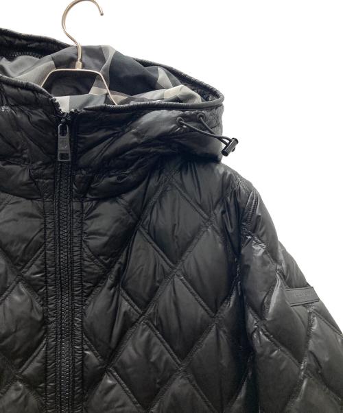 BLACK LABEL CRESTBRIDGE（ブラックレーベル クレストブリッジ）BLACK LABEL CRESTBRIDGE (ブラックレーベル クレストブリッジ) チェック柄ライナー付ダウンジャケット ブラック サイズ:Lの古着・服飾アイテム