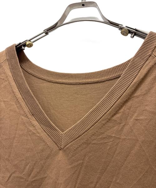 ATON（エイトン）ATON (エイトン) 後ろVネックニット ブラウン サイズ:2の古着・服飾アイテム