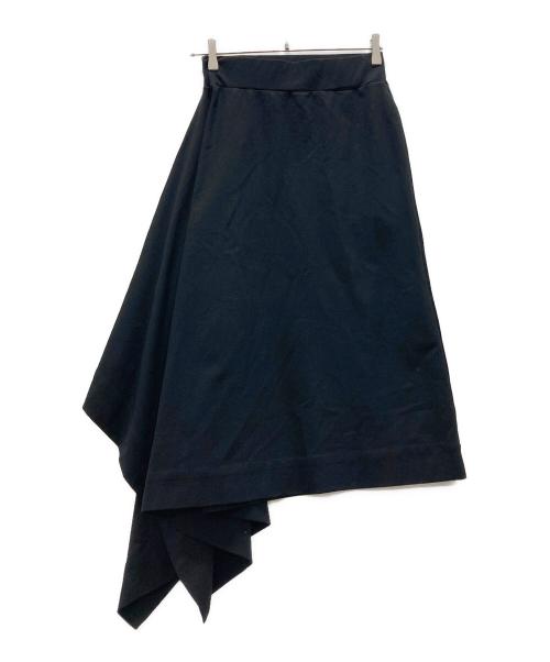 HYKE（ハイク）HYKE (ハイク) アシンメトリースカート ブラック サイズ:2の古着・服飾アイテム