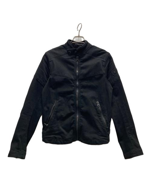 G-STAR RAW（ジースターロゥ）G-STAR RAW (ジースターロゥ) デニムシングルライダースジャケット ブラック サイズ:XSの古着・服飾アイテム