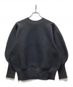 PLSTプラステ）の古着「ホールガーメント バルーンスリーブセーター」｜グレー