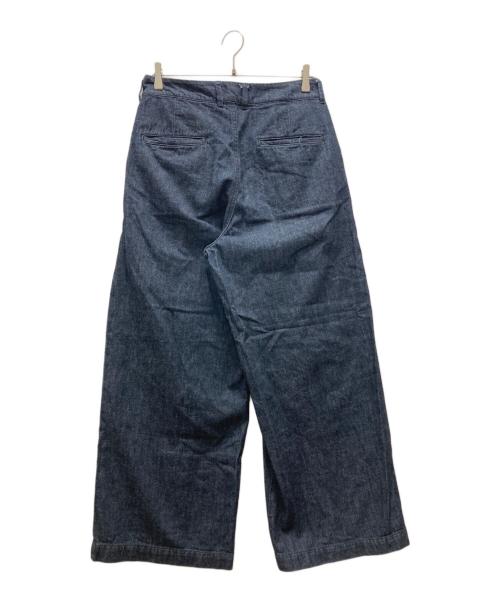 GRANDMA MAMA DAUGHTER（グランマママドーター）GRANDMA MAMA DAUGHTER (グランマママドーター) デニムタックワイドパンツ インディゴ サイズ:Ⅿの古着・服飾アイテム
