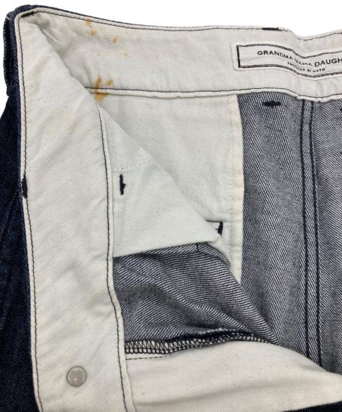 GRANDMA MAMA DAUGHTER（グランマママドーター）GRANDMA MAMA DAUGHTER (グランマママドーター) デニムタックワイドパンツ インディゴ サイズ:Ⅿの古着・服飾アイテム