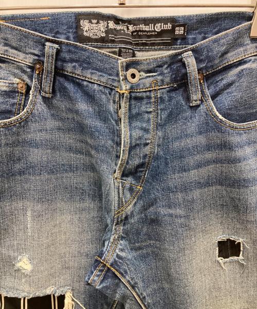 Rugby Ralph Lauren（ラグビーラルフローレン）Rugby Ralph Lauren (ラグビーラルフローレン) パッチ・ダメージデニムパンツ インディゴ サイズ:Ⅿの古着・服飾アイテム