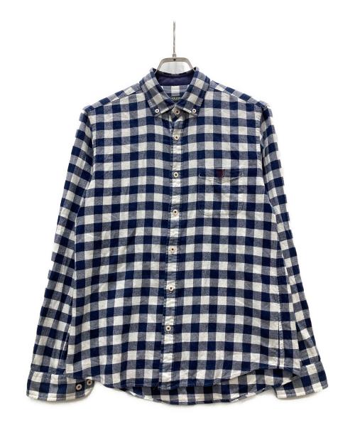 BLACK LABEL CRESTBRIDGE（ブラックレーベル クレストブリッジ）BLACK LABEL CRESTBRIDGE (ブラックレーベル クレストブリッジ) チェックBDシャツ ネイビー サイズ:2の古着・服飾アイテム