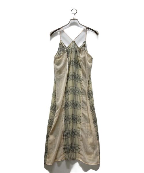 willfully（ウィルフリー）willfully (ウィルフリー) シアーチェックワンピース ホワイト サイズ:Freeの古着・服飾アイテム