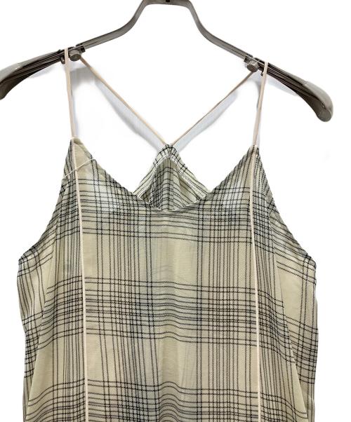 willfully（ウィルフリー）willfully (ウィルフリー) シアーチェックワンピース ホワイト サイズ:Freeの古着・服飾アイテム