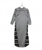 NOMA t.d.ノーマティーディー）の古着「メロウ リブ ロングワンピース」｜グレー