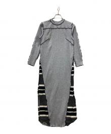 NOMA t.d.（ノーマティーディー）の古着「メロウ リブ ロングワンピース」｜グレー