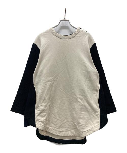 01u10（ゼロイチユーイチゼロ）01u10 (ゼロイチユーイチゼロ) リメイク切替カットソー アイボリー サイズ:Fの古着・服飾アイテム