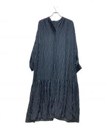 journal standard L'essage（ジャーナルスタンダード レサージュ）の古着「デシンマキシティアードワンピース」｜ネイビー