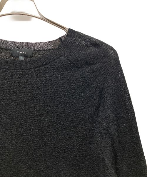 theory（セオリー）theory (セオリー) CRIMP KNIT AMISTAIR F/クルーネックニット ブラック サイズ:Sの古着・服飾アイテム
