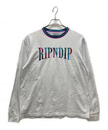RIPNDIP（リップンディップ）の古着「ロゴ刺繍Tシャツ」｜グレー