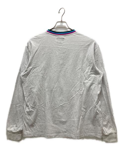 RIPNDIP（リップンディップ）RIPNDIP (リップンディップ) ロゴ刺繍Tシャツ グレー サイズ:Lの古着・服飾アイテム