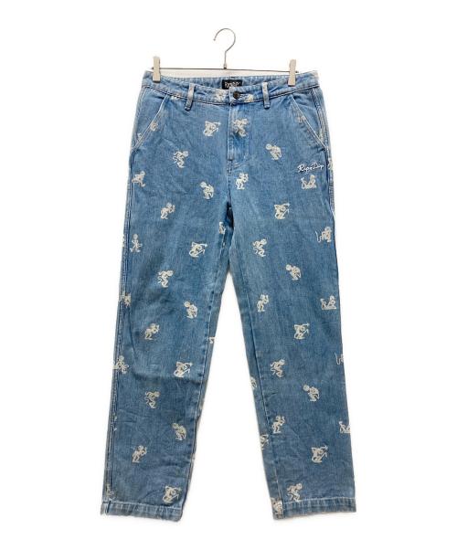 RIPNDIP（リップンディップ）RIPNDIP (リップンディップ) Dance party print denim pants インディゴ サイズ:32の古着・服飾アイテム