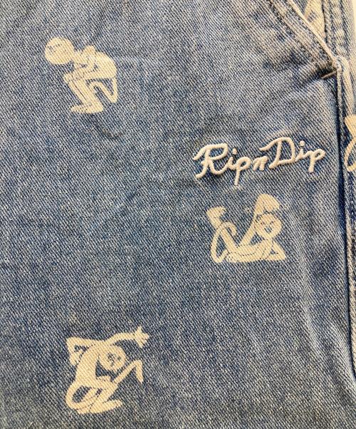 RIPNDIP（リップンディップ）RIPNDIP (リップンディップ) Dance party print denim pants インディゴ サイズ:32の古着・服飾アイテム