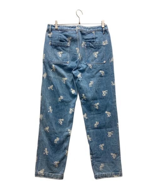 RIPNDIP（リップンディップ）RIPNDIP (リップンディップ) Dance party print denim pants インディゴ サイズ:32の古着・服飾アイテム