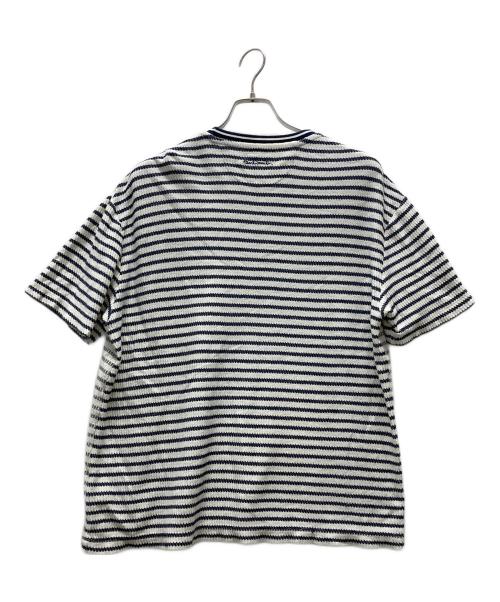 PAUL SMITH（ポールスミス）PAUL SMITH (ポールスミス) ジャカード ボーダー 半袖カットソー ホワイト サイズ:Mの古着・服飾アイテム