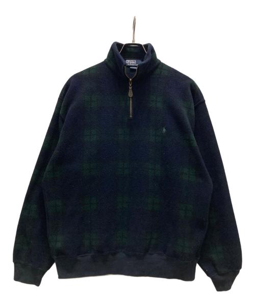 POLO RALPH LAUREN（ポロ・ラルフローレン）POLO RALPH LAUREN (ポロ・ラルフローレン) ハーフジップフリースプルオーバー ネイビー サイズ:Mの古着・服飾アイテム