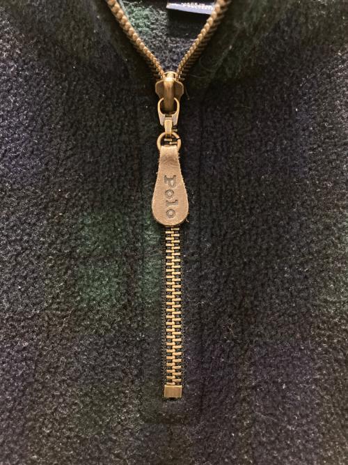 POLO RALPH LAUREN（ポロ・ラルフローレン）POLO RALPH LAUREN (ポロ・ラルフローレン) ハーフジップフリースプルオーバー ネイビー サイズ:Mの古着・服飾アイテム