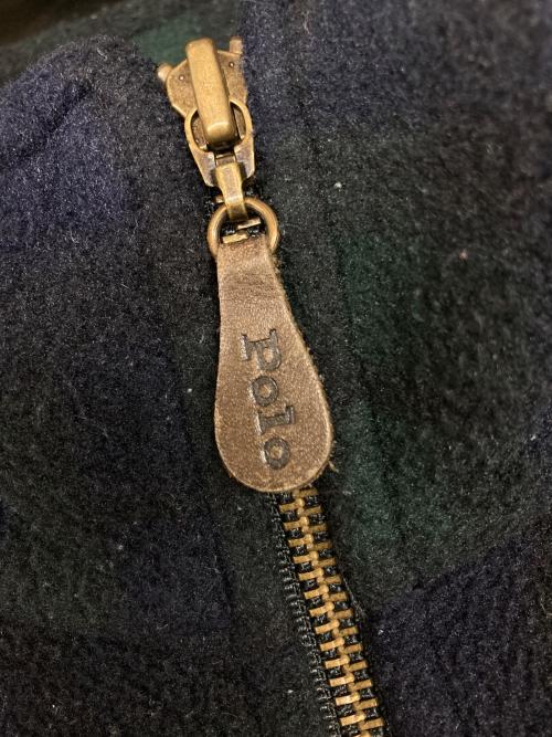 POLO RALPH LAUREN（ポロ・ラルフローレン）POLO RALPH LAUREN (ポロ・ラルフローレン) ハーフジップフリースプルオーバー ネイビー サイズ:Mの古着・服飾アイテム