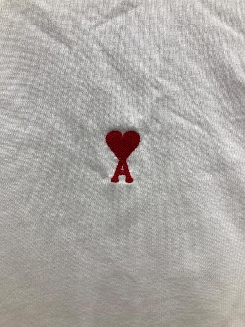 AMI Alexandre Mattiussi（アミアレクサンドルマテュッシ）AMI Alexandre Mattiussi (アミアレクサンドルマテュッシ) ハートロゴ刺繍カットソー ホワイト サイズ:M 未使用品の古着・服飾アイテム