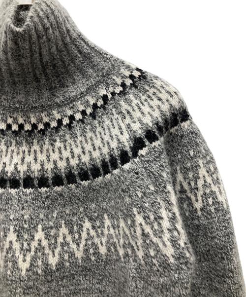 MIESROHE（ミースロエ）MIESROHE (ミースロエ) クロップドノルディックニット グレー サイズ:FREEの古着・服飾アイテム