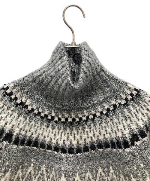 MIESROHE（ミースロエ）MIESROHE (ミースロエ) クロップドノルディックニット グレー サイズ:FREEの古着・服飾アイテム