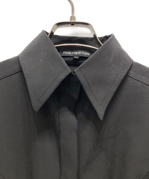 FOXEY NEWYORK（フォクシーニューヨーク）FOXEY NEWYORK (フォクシーニューヨーク) シャツワンピース ブラック サイズ:38の古着・服飾アイテム