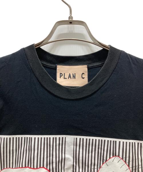 PLAN C（プランシー）PLAN C (プランシー) プリントTシャツ ブラック サイズ:Sの古着・服飾アイテム