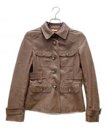 MICHAEL KORS（マイケル・コース）の古着「ラムレザージャケット」｜ブラウン