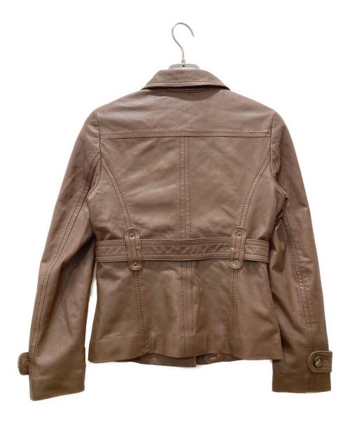 MICHAEL KORS（マイケル・コース）MICHAEL KORS (マイケル・コース) ラムレザージャケット ブラウン サイズ:4の古着・服飾アイテム