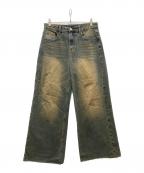 BJHGビージャストハグ）の古着「ウォッシュドバギーデニムパンツ」｜インディゴ