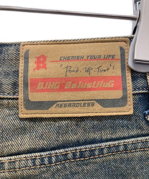 BJHG（ビージャストハグ）BJHG (ビージャストハグ) ウォッシュドバギーデニムパンツ インディゴ サイズ:Mの古着・服飾アイテム