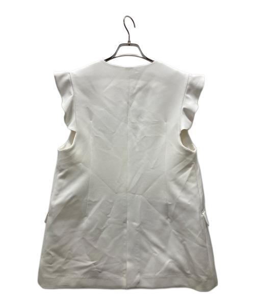 CELFORD（セルフォード）CELFORD (セルフォード) フリルスリーブジレ ホワイト サイズ:Fの古着・服飾アイテム