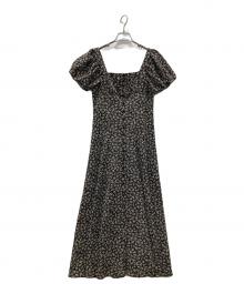 JILL STUART（ジルスチュアート）の古着「スモールフラワープリントワンピース」｜ブラック