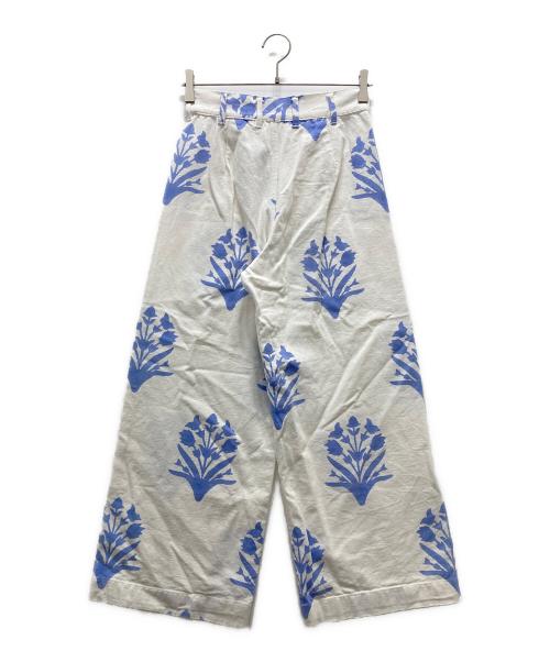 SZ Blockprints（エスゼットブロックプリント）SZ Blockprints (エスゼットブロックプリント) ディスコパンツ ホワイト サイズ:Sの古着・服飾アイテム