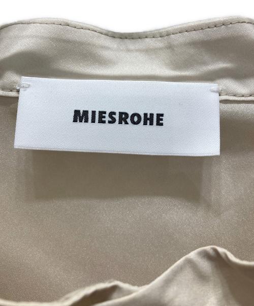 MIESROHE（ミースロエ）MIESROHE (ミースロエ) ピンクタックシアー半袖シャツワンピース ベージュ サイズ:Fの古着・服飾アイテム