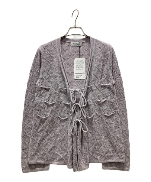 ATTISESSION（アティセッション）ATTISESSION (アティセッション) ギャザー コード ニットカーディガン ピンク サイズ:FREE 未使用品の古着・服飾アイテム